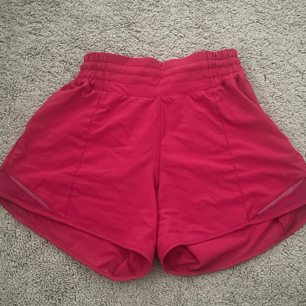 Lululemon Athletica Vibrant Pink Athletic Shorts